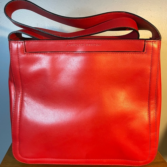 Adrienne Vittadini Bags Vintage Red Leather Shoulder Bag Poshmark
